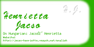 henrietta jacso business card